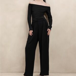 NWT Black, Relaxed Trousers Banana Republic Factory